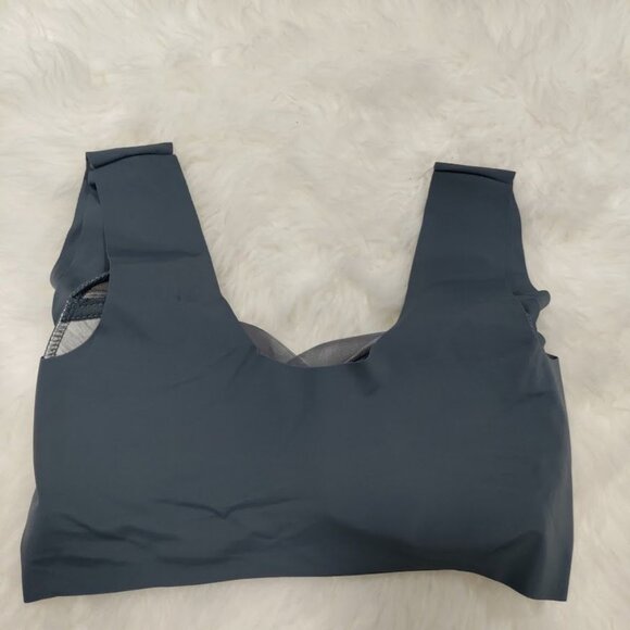 NWOT Comfort Wirefree Back Coverage Seamless Bra Push Up Sports Bras Gray XXL - Picture 5 of 6